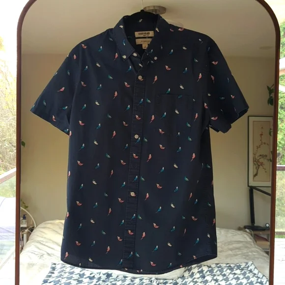 Goodthreads Men's 🦜  Parrot Button Up Size M - Picture 2 of 4